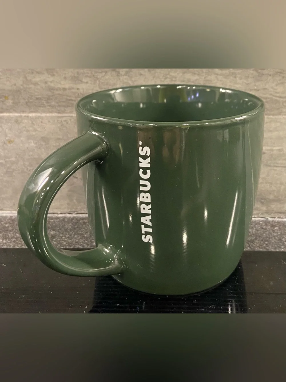 Starbucks Green Snowflake Ceramic Holiday Mug